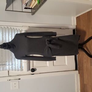All Saints Charcoal Merino Sweater Dress